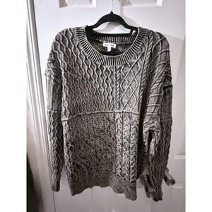 Sewn + Seen Black Acid Washed Sweater Size‎ Large Soft